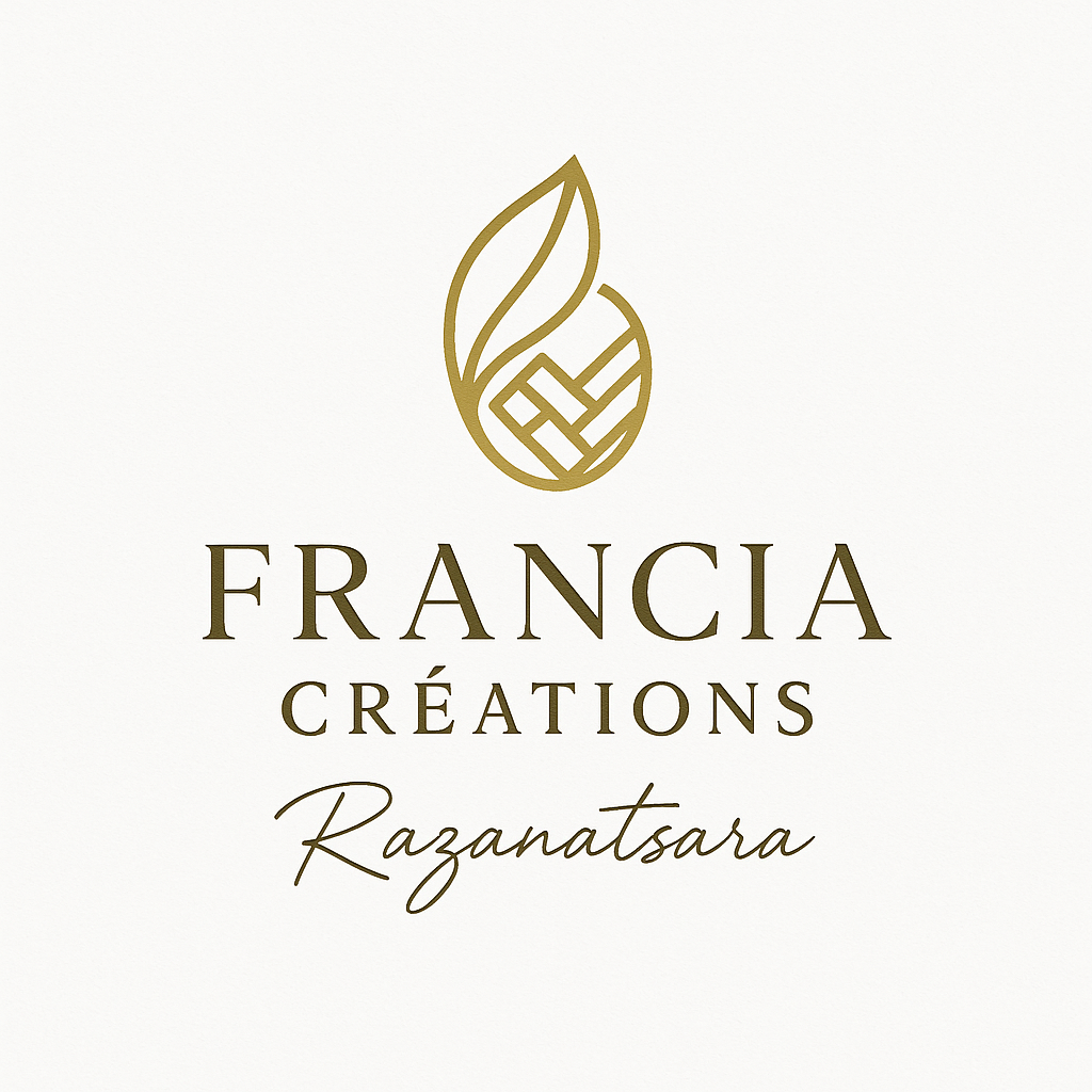 Logo Francia Créations Razanatsara sac raphia Madagascar